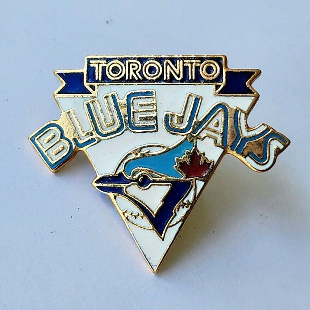 Toronto Blue‎ Jays 1988 MLB Baseball Enamel Logo Pin White Blue The Great North